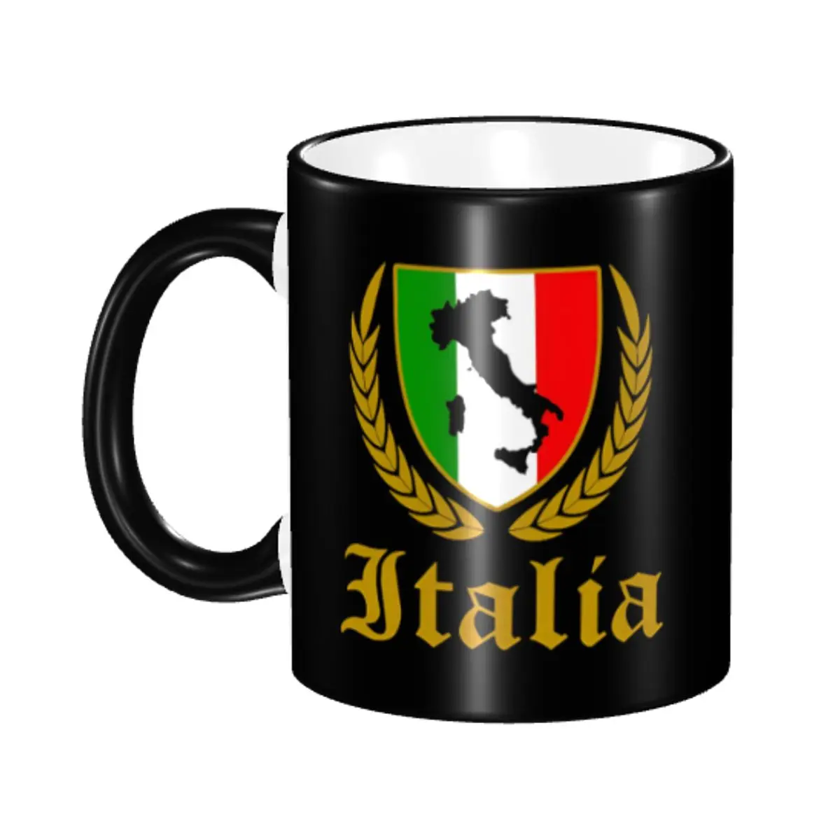 

Custom Emblem Of Italy Coffee Mug DIY Italian Republic Patriotic Pride Ceramic Mug Cup Creative Present