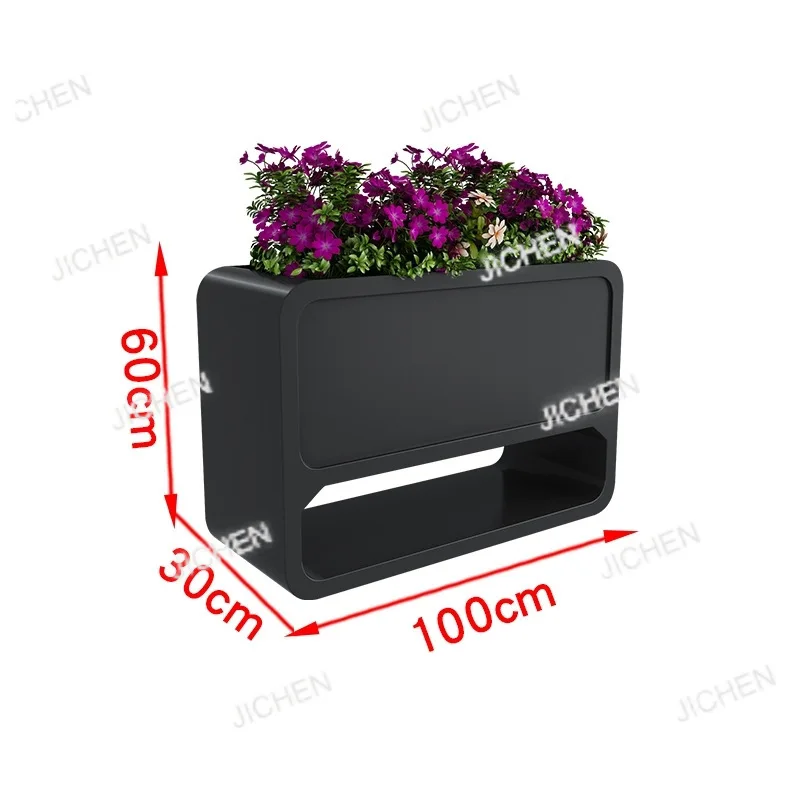 صندوق زهور البندول الخارجي مجموعة من الحديد المطاوع قسم مبيعات السياج قسم مستطيل في الهواء الطلق #6