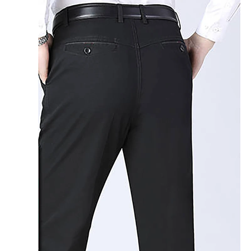 Fashion Zipper Button Pockets Solid Color Business Pants Men\'s Clothing 2024 Summer New Loose High Waist All-match Trousers