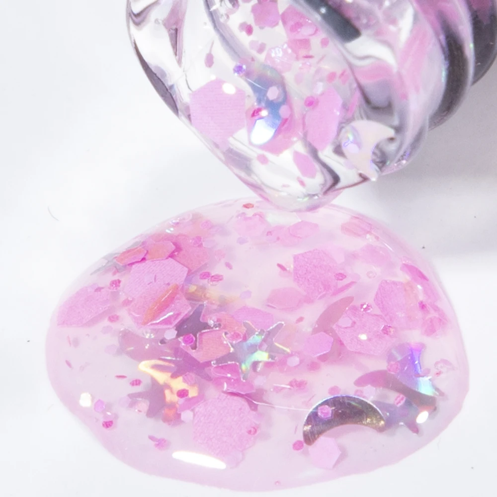 جل جل طلاء الأظافر شبه دائم بالأشعة فوق البنفسجية بقيادة الولايات المتحدة ، النجوم ، القمر ، المعطف العلوي ، لمعان ، مزيج قزحي الألوان ، الوردي ، النهاية ، نيلارت ، 2 في 1 #2