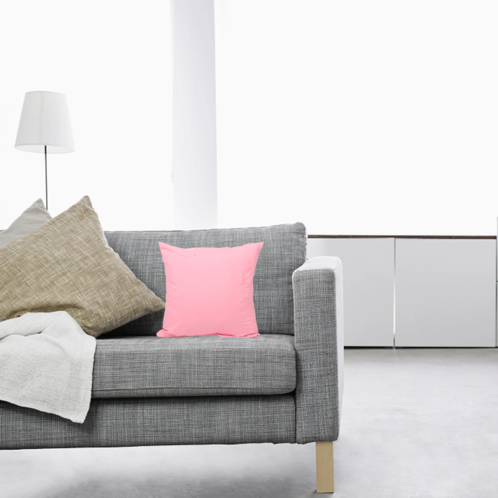 

2 Pcs Covers Modern Minimalist Brushed Fabric Cushion Cases Decorative Pillow Covers for Car Bedroom Sofa Pink Decorative