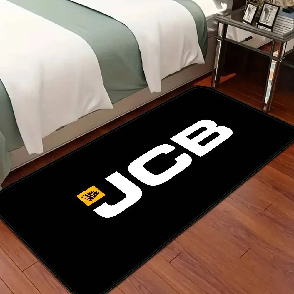 Excavator J-JCB Logo Floor Mat Retro Multiple Choice Living Room Kitchen Rug Non-Slip Modern Home Decor