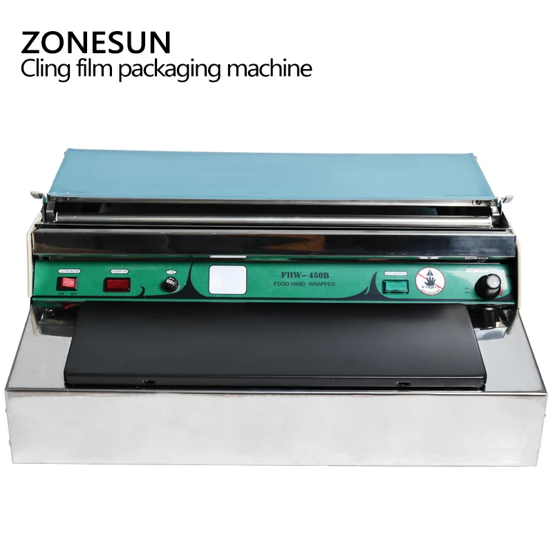 Упаковочная машина ZONESUN из нержавеющей стали, упаковочная пленка для пищевых продуктов, фруктов, овощей