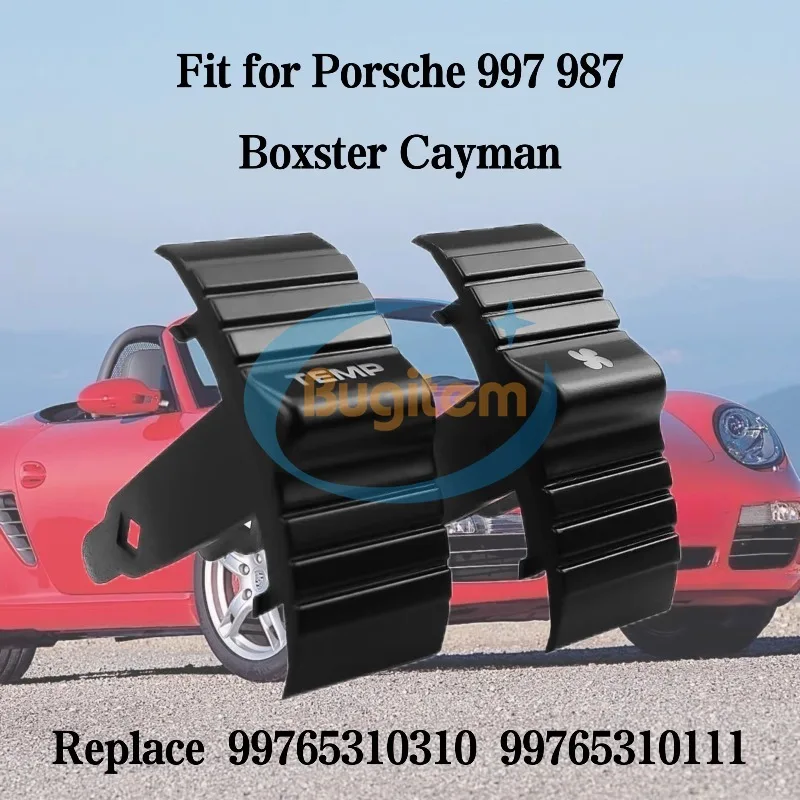 2PCS Car AC Heater Climate Control Panel Switches Buttons Replace 99765310310 99765310114 For Porsche 997 987 Boxster Cayman