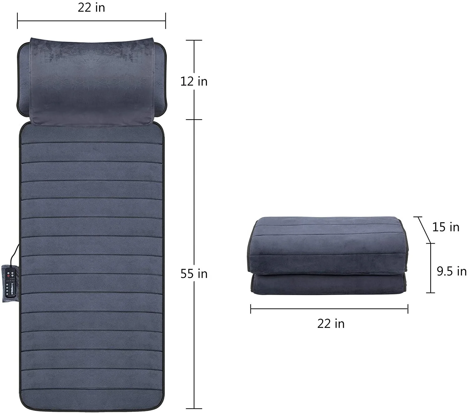 مرتبة تدليك بالاهتزاز مع العلاج الحراري، مرتبة تدليك تايلاندية مع 10 محركات قوية م #5