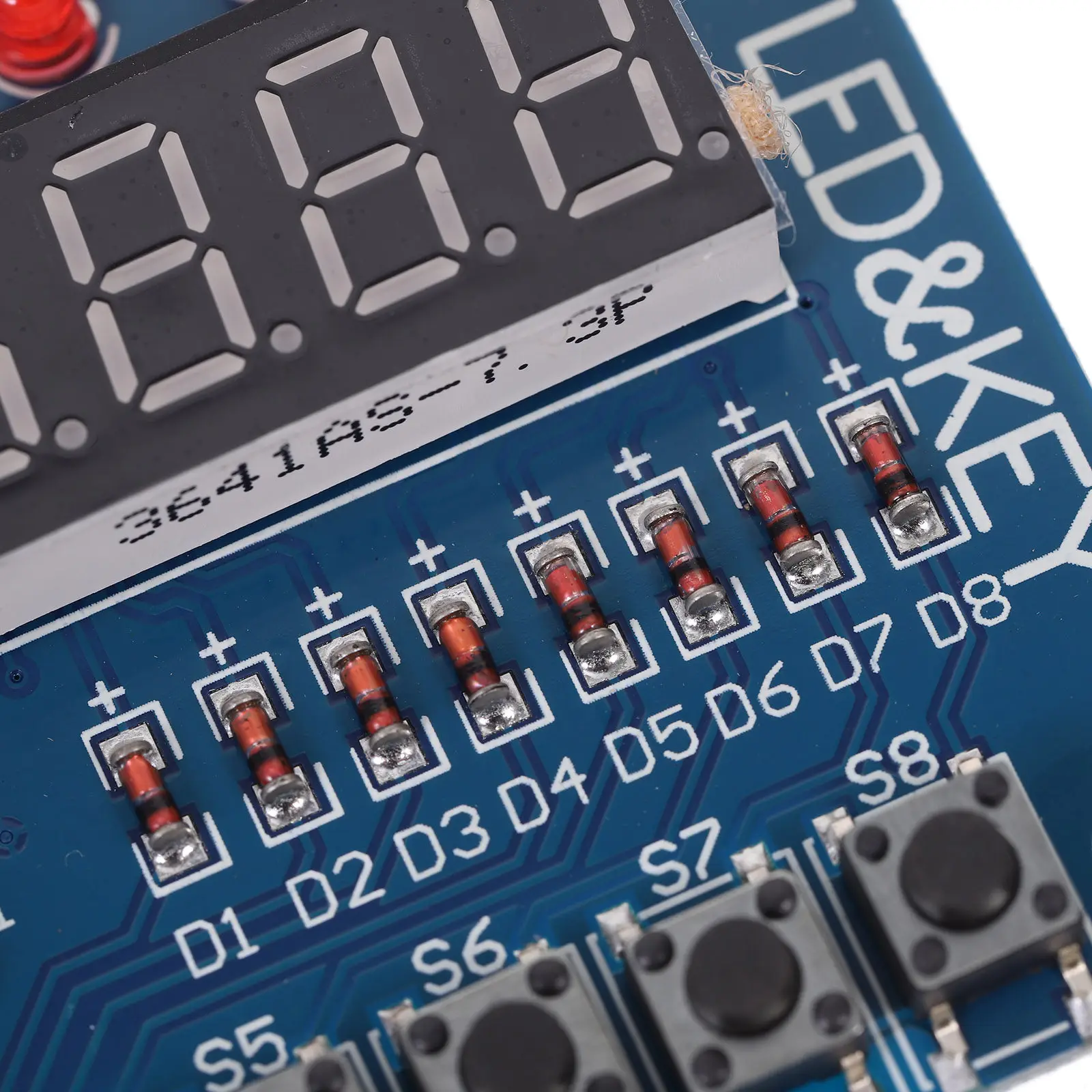 

4Pcs 8 Keys Display Module with Tm1638 Chip LED High Voltage Drive Keyboard Scanning Circuit DIY Display Module