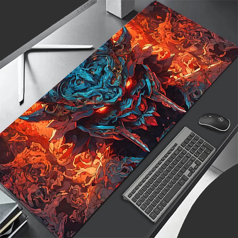 Mousepad Computer Gaming Accessories Keyboard Pad Office PC Rubber Mouse Pad Decoracion Desk Oni Hannya Samurai Mask Mouse Mat