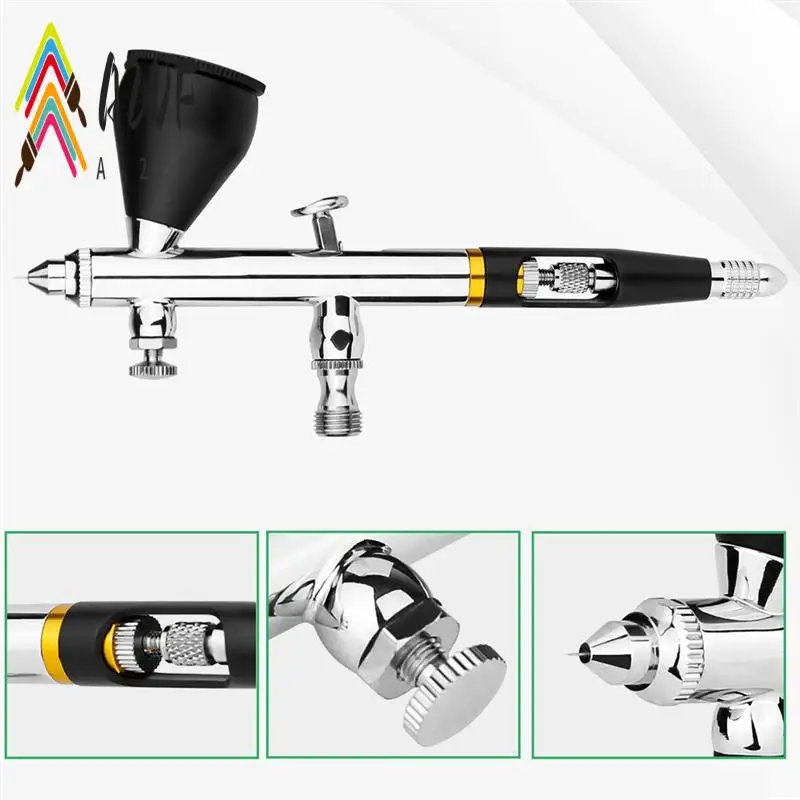 

A20F-Dual Action Airbrush Fluid Cups Quick Remove Air Cap Nozzle For Car Model DIY Painting Makeup Nail Art Cake Decorating