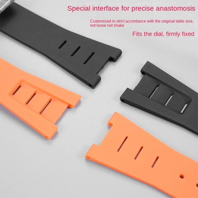 New TPU Ruuber Strap For Bell Ross INSTRUMENTS BRX5/BR05 Watch Band 25mm For Bell&Ross Waterproof Bracelet Black Orange Blue - view 4