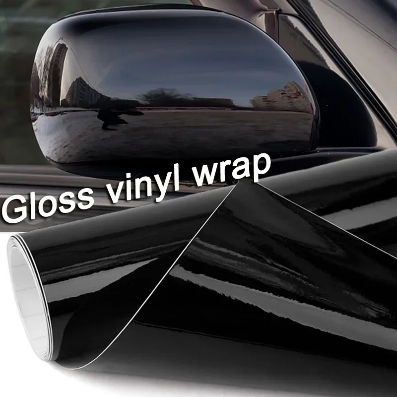 Car Gloss Vinyl Wrap Film Black Bright Color Sticker Car Motorcycles Body Styling Decals Decoration Stickers Accessiries