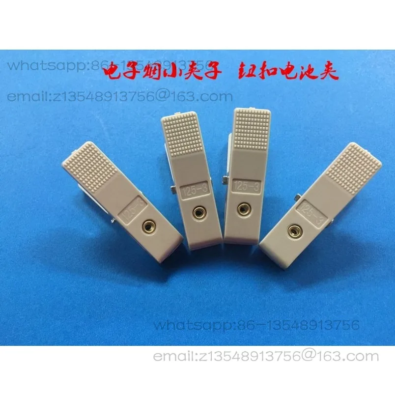 Button battery test clip, polymer battery clip, battery compartment aging cabinet tester fixture