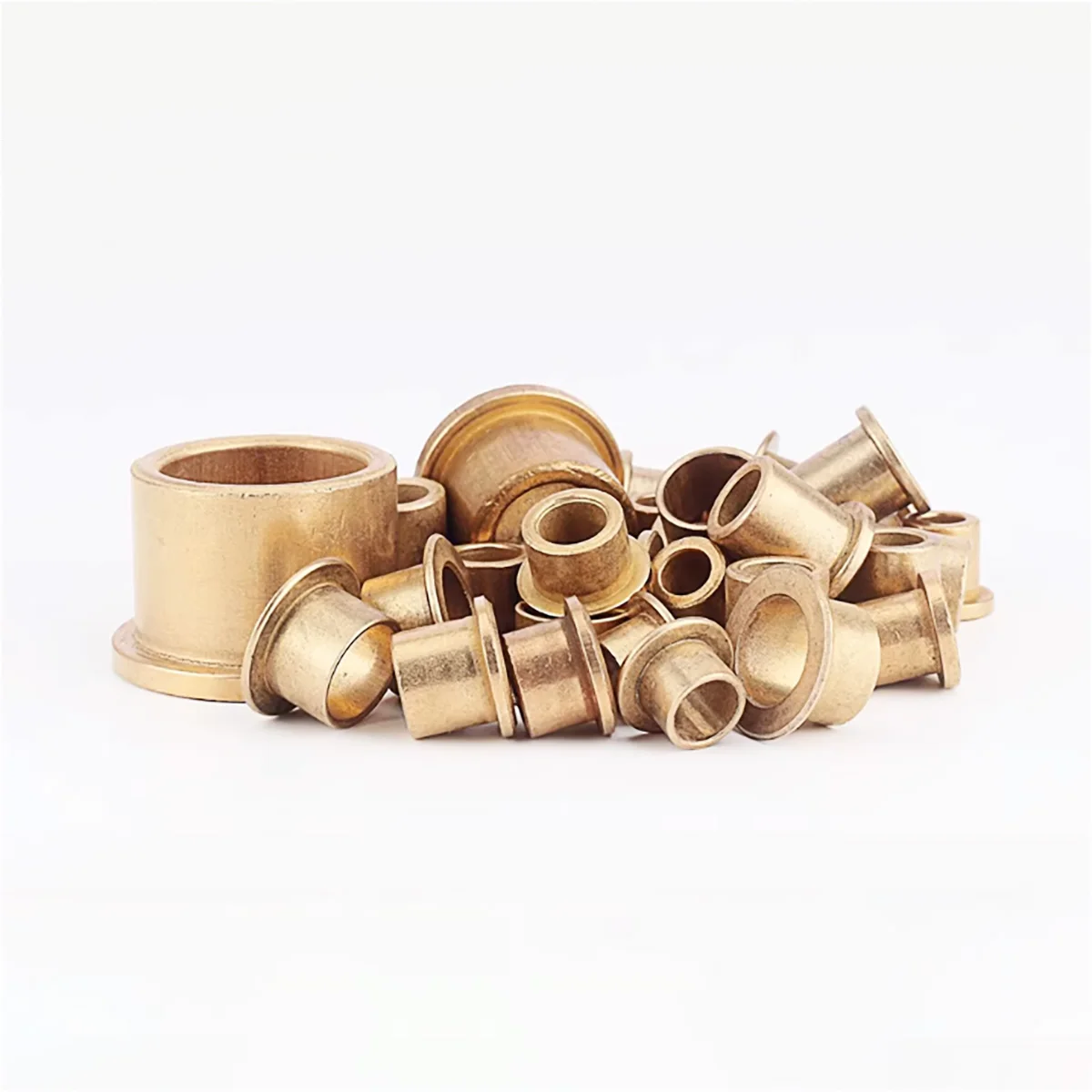 Oil Bearing Flange Step Shouldered Copper Sleeve / Flange Bushing