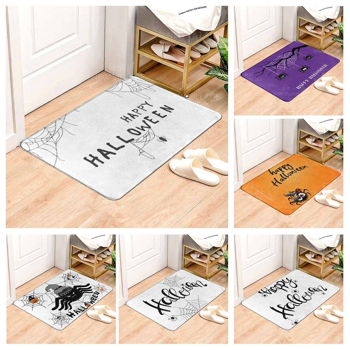 House entrance carpet Home door mat Living Room Bath Foot bathroom non-slip water absorption rugs bath Halloween Autumn Pumpkin