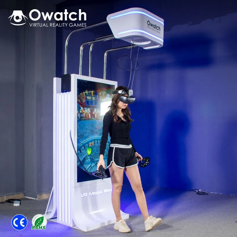 Macchina per cinema commerciale 9D VR Basso investimento Self-Service Grande schermo 9D VR Piattaforma in piedi HTC VIVE Uso interno Realizzato su PC