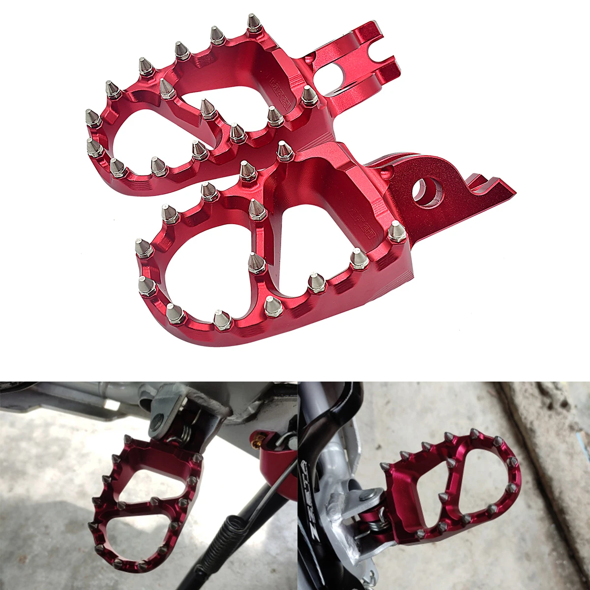 

Motorcycle CNC Foot Pegs Rests Pedals Footpegs For Honda CR125R CR250R CRF150R CRF250R CRF250X CRF450R CRF450X CRF450L 2002-2023