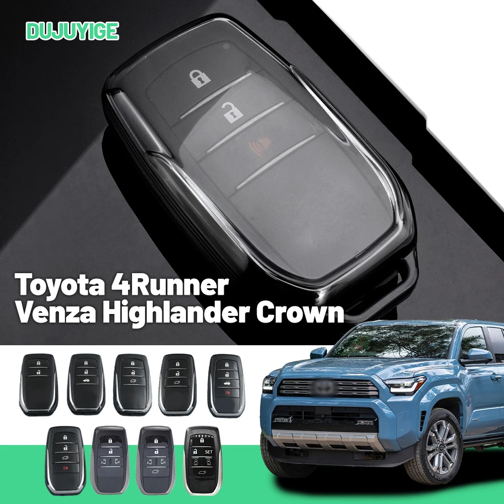 

Clear TPU Car Key Case For Toyota 4Runner Venza Highlander Crown Kluger Key Fob Cover Protector Shell Auto Accessories