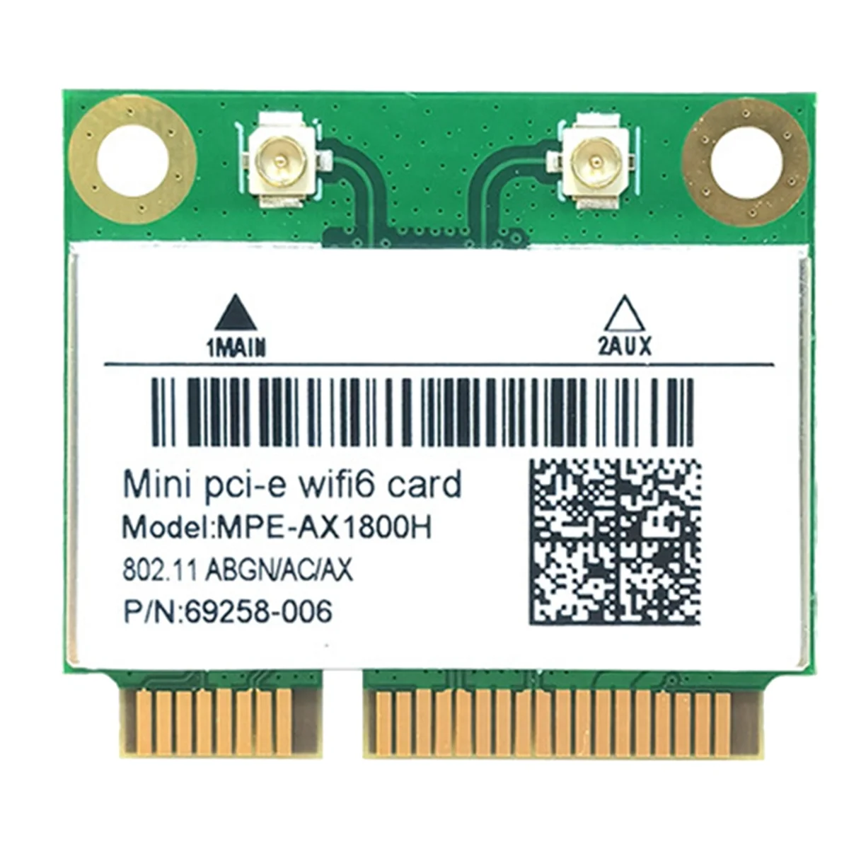 

RTL8852BE WIFI6 Card AX1800M WiFi Bluetooth5.2 2.4GHz/5GHz Dual-Band WIFI Card Adapter 802.11ax for Win10/Win11