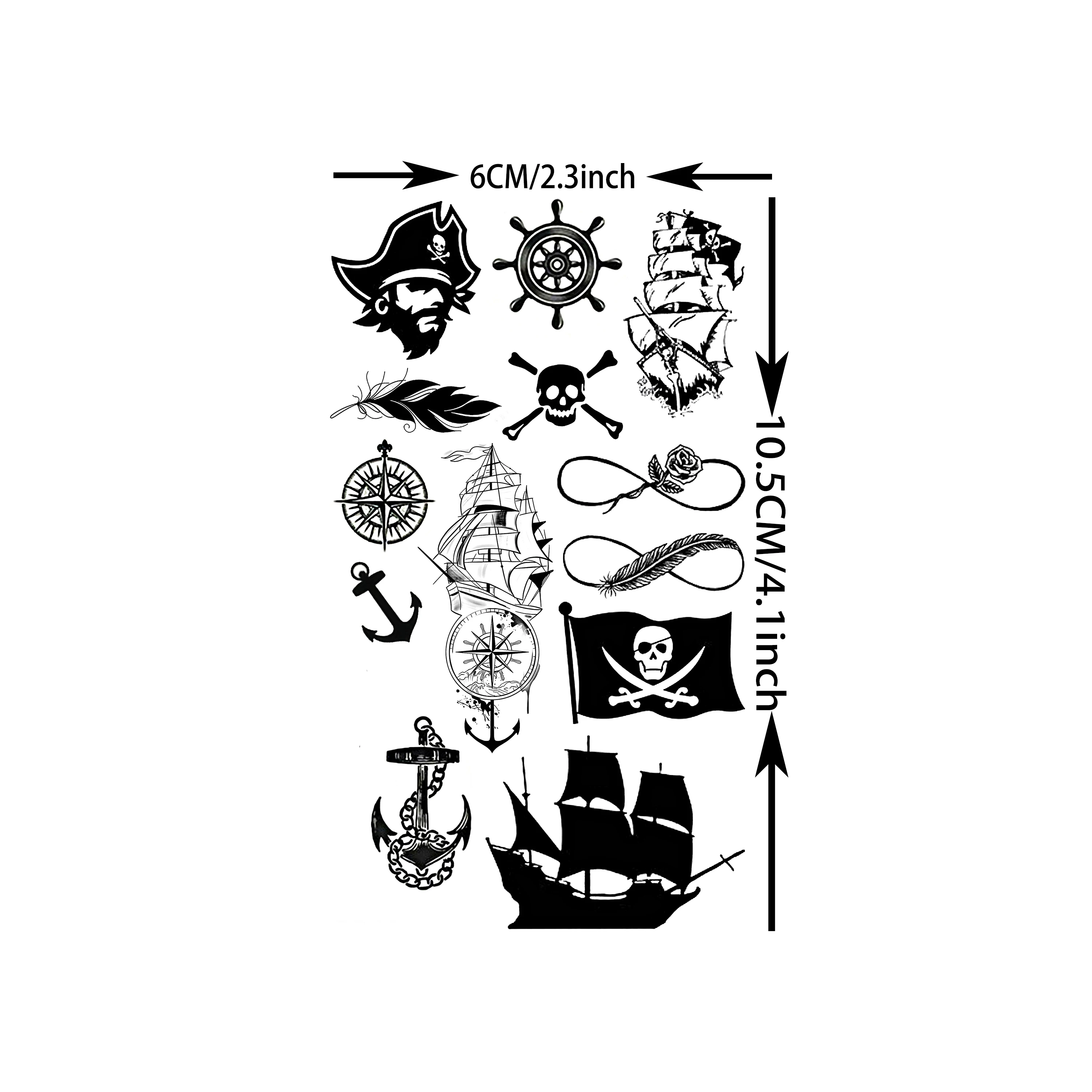 52 ورقة إبداعية سوداء صغيرة على شكل تاج إنفينيتي مثلث تاتو مزيف للرجال والنساء حروف نجوم واقعية للكبار مؤقتة #6