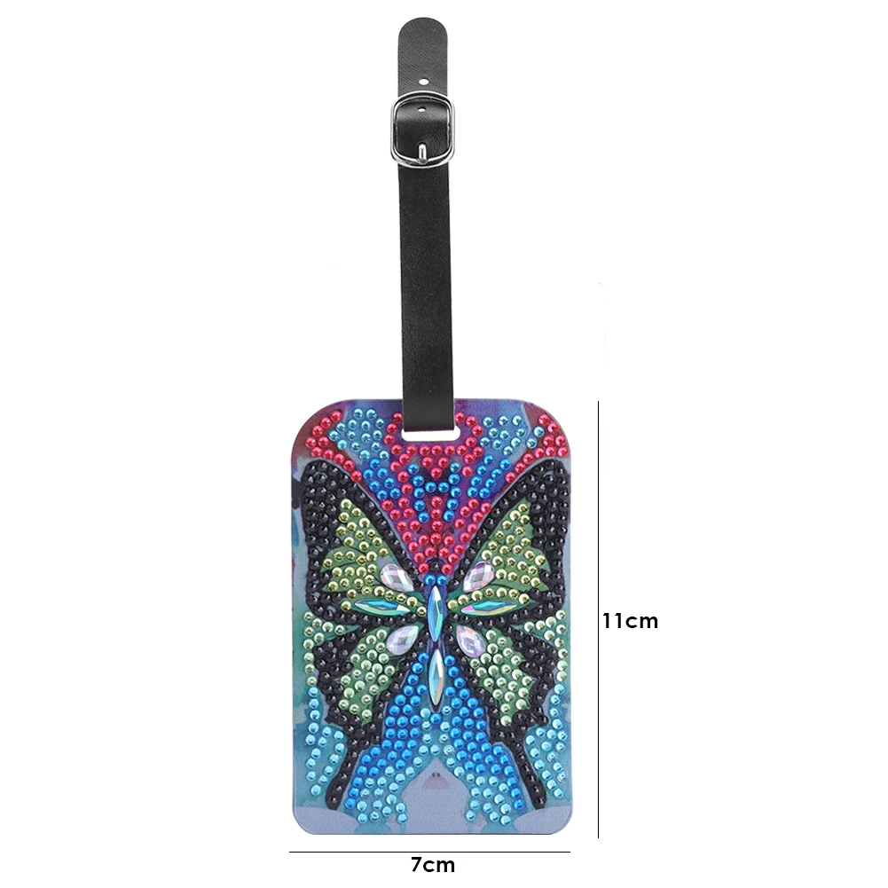 Diamond Painting Luggage Boarding Pass Butterfly Mandala DIY Special Shape Suitcase Label Diamond Embroidery Needlework Craft