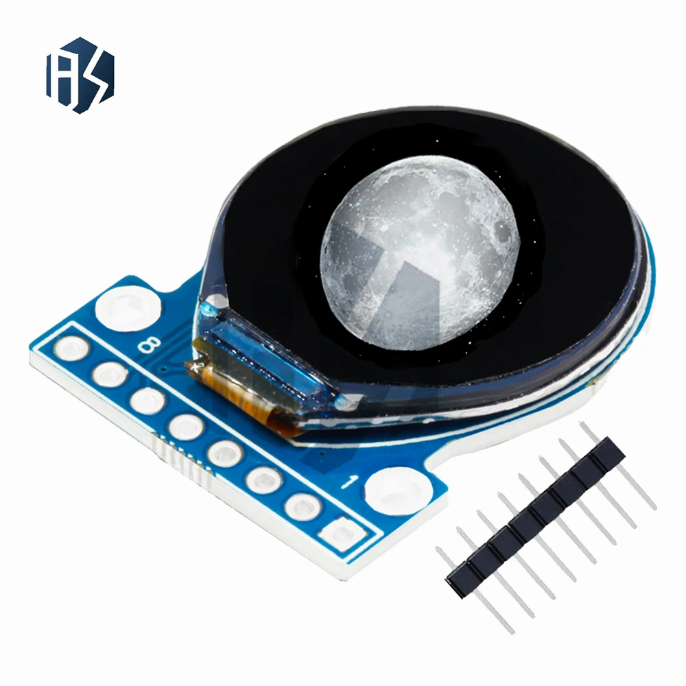 TFT عرض 0.71 بوصة TFT وحدة عرض إل سي دي مستديرة RGB 160*160 GC9A01 سائق 8PIN SPI واجهة 160x160 PCB لاردوينو