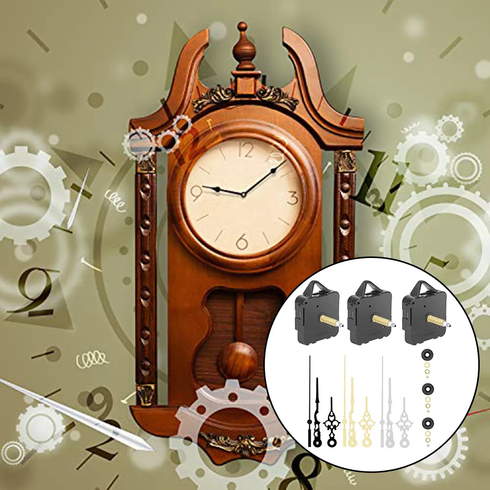 

Quartz Clock Movement DIY Replacement Kit with Long Shaft Pendulum and Clock Hands for Repair and Installation