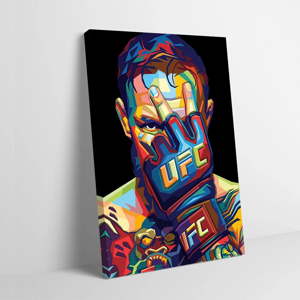 Boxer Fighter Pop Art Portrait Printing Poster Custom Pictures Wall Art Canvas Painting Gift for Decorative Paintings Wand Deko