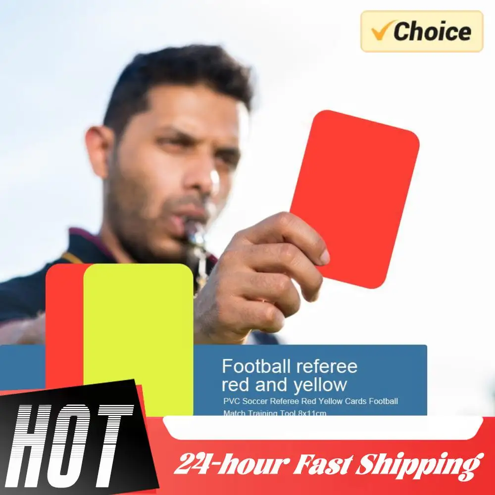 

1-20 пар красных и желтых карточек из ПВХ, многофункциональные, для футбольных матчей и тренировок, аксессуары для судей, спортивные принадлежности