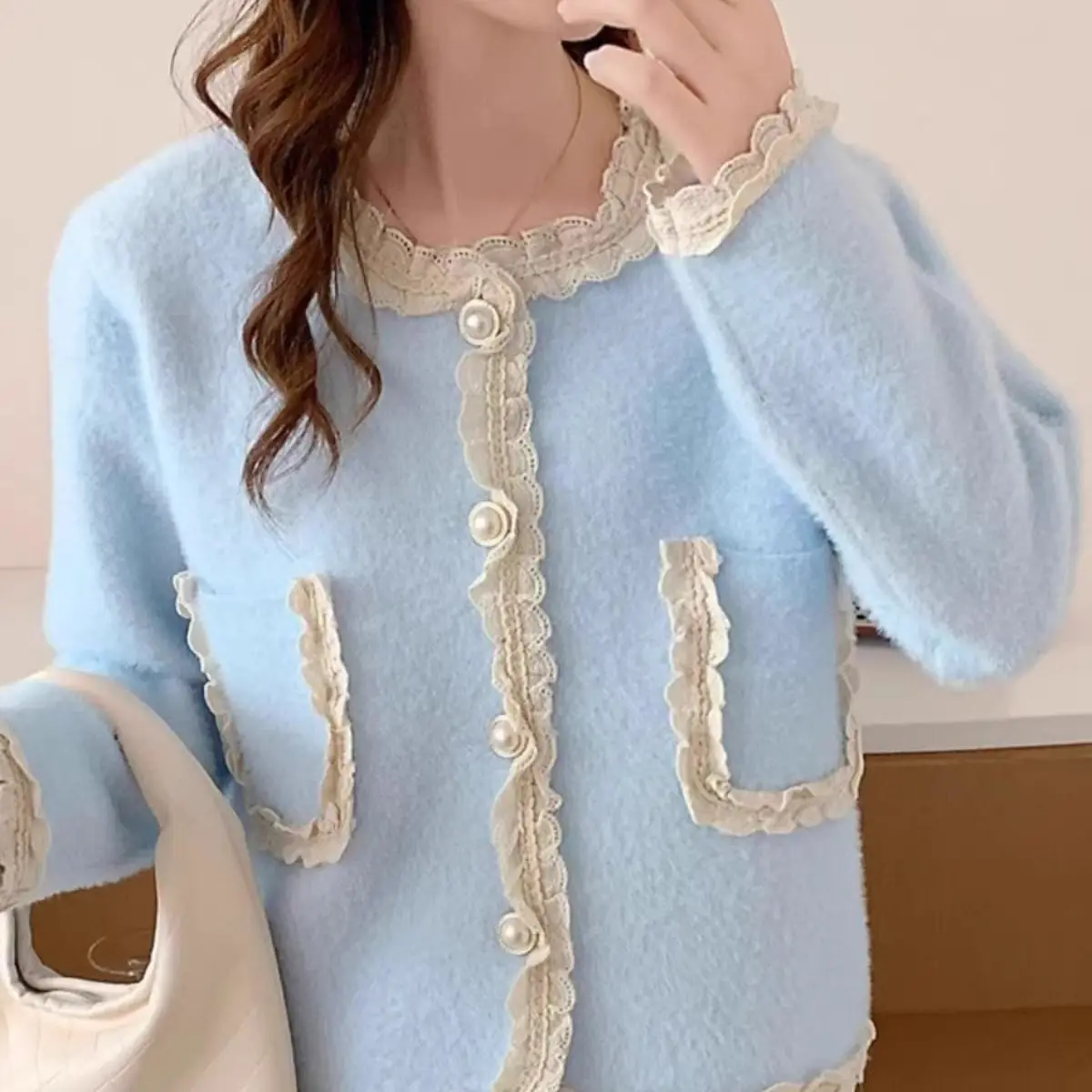 

Жакет из твида с длинным рукавом, женский, весенний, сексуальный, многофункциональный, со спущенным плечом, с двусторонними вставками, эластичный, в богемном стиле, льняной, для офиса