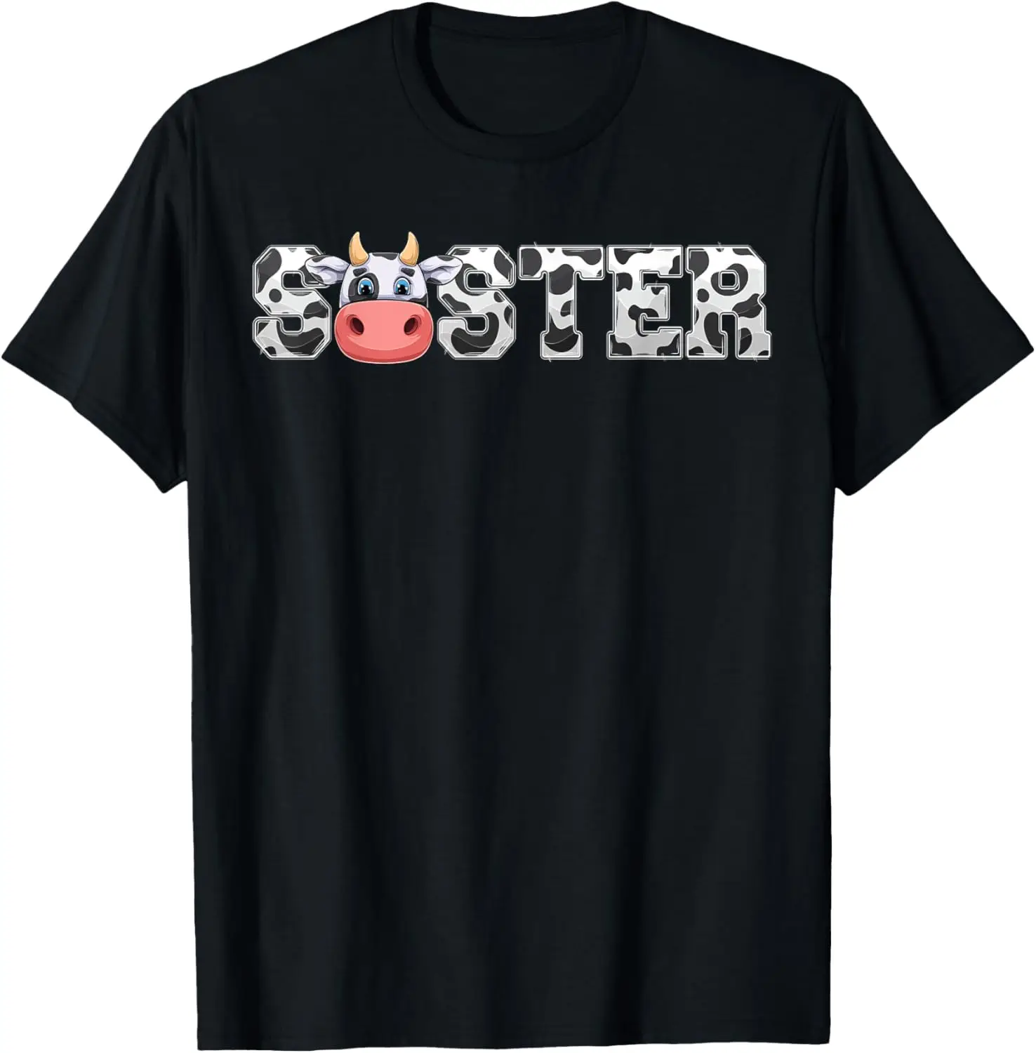 

Sister Cow Print Cowboy Animal Pattern Farmer Cow Sister T-Shirt