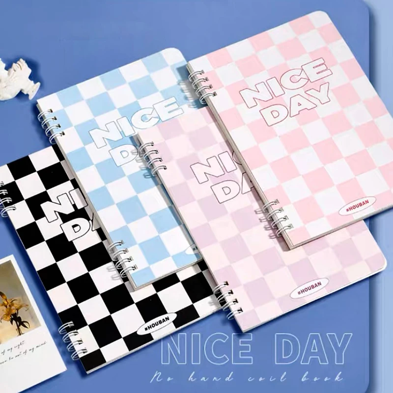 Bloco de notas espiral de capa dura, A5 Notebook, Linha grossa, 60 folhas, Primavera