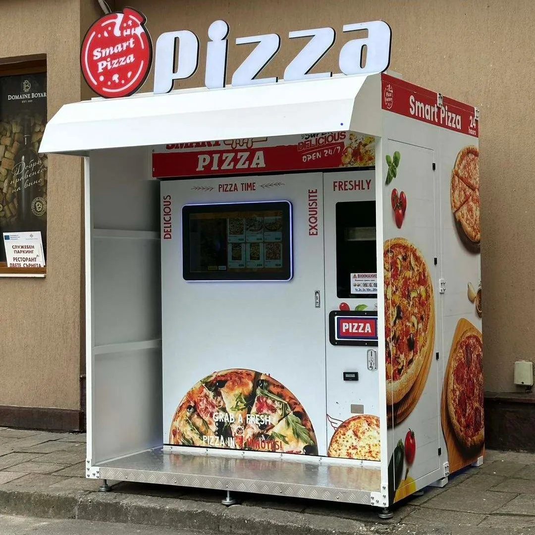 Customized Newest Smart Touch Screen Outdoor Pizza Vending Machine Fresh Baked Pizza Vending Machine Fully Automatic