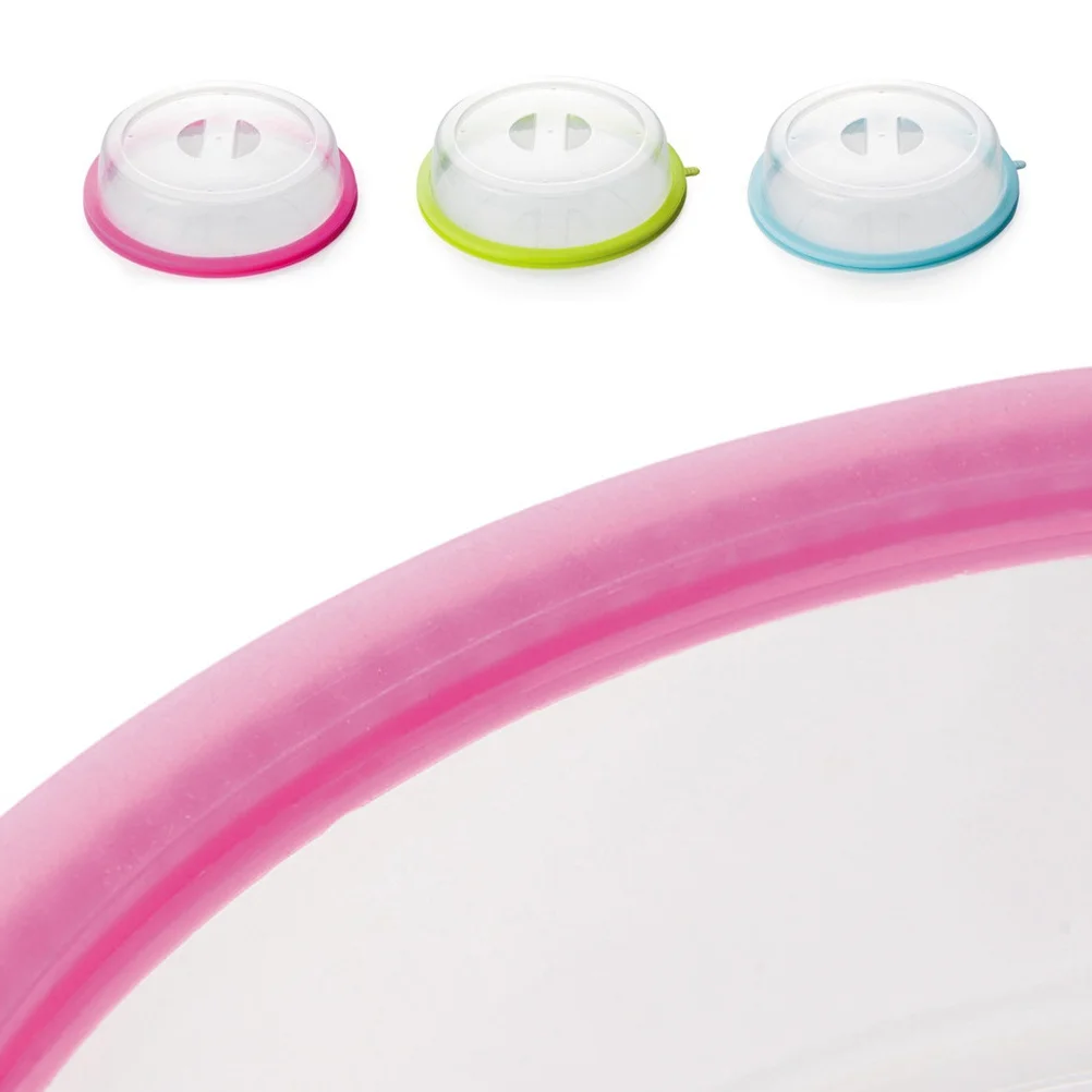 غطاء مقاوم لزيت الميكروويف 19.5 × 4.5 سم أزرق قابل لإعادة الاستخدام غطاء عازل حراري لمنع الرش غير سام من السيليكون Pp مضاد للرش #6