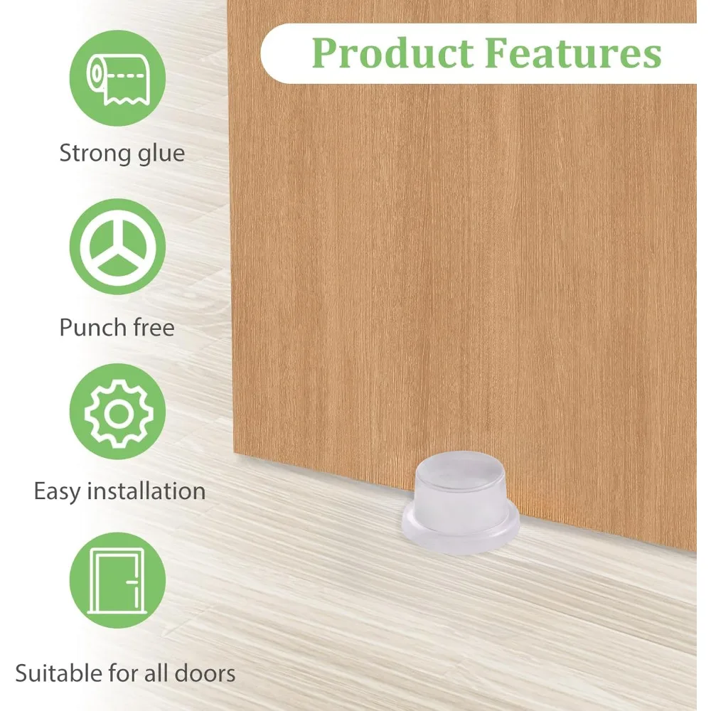 سدادة الباب، مصدات بمقبض من السيليكون، كتم الصوت، حماية ضد الصدمات، وسادة بورت لتحسين المنزل، وسادة حماية للحائط