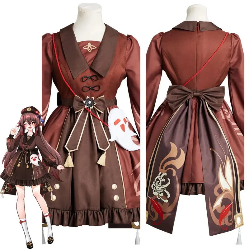 Genshin impact hutrai Hu tailgate cosplay costume lolita dress outfits Halloween carnival suit oi8760