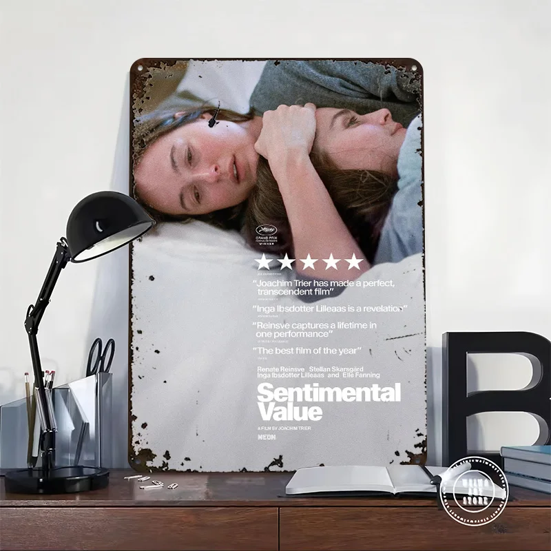 Sentimental Value Movie Metal Poster Custom Wall Art Retro Vintage Tinplate Signs for Room Ornaments Desk Decor Wand Deko Home