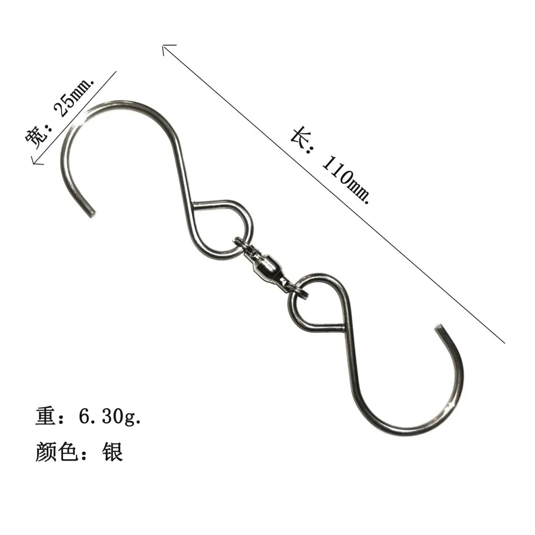 6PCS 360 Degree Swivel Hooks Clip 110mm for Hanging Wind Spinners Wind Chimes Flower Pots Plants Bird Feeders Crystal Twisters