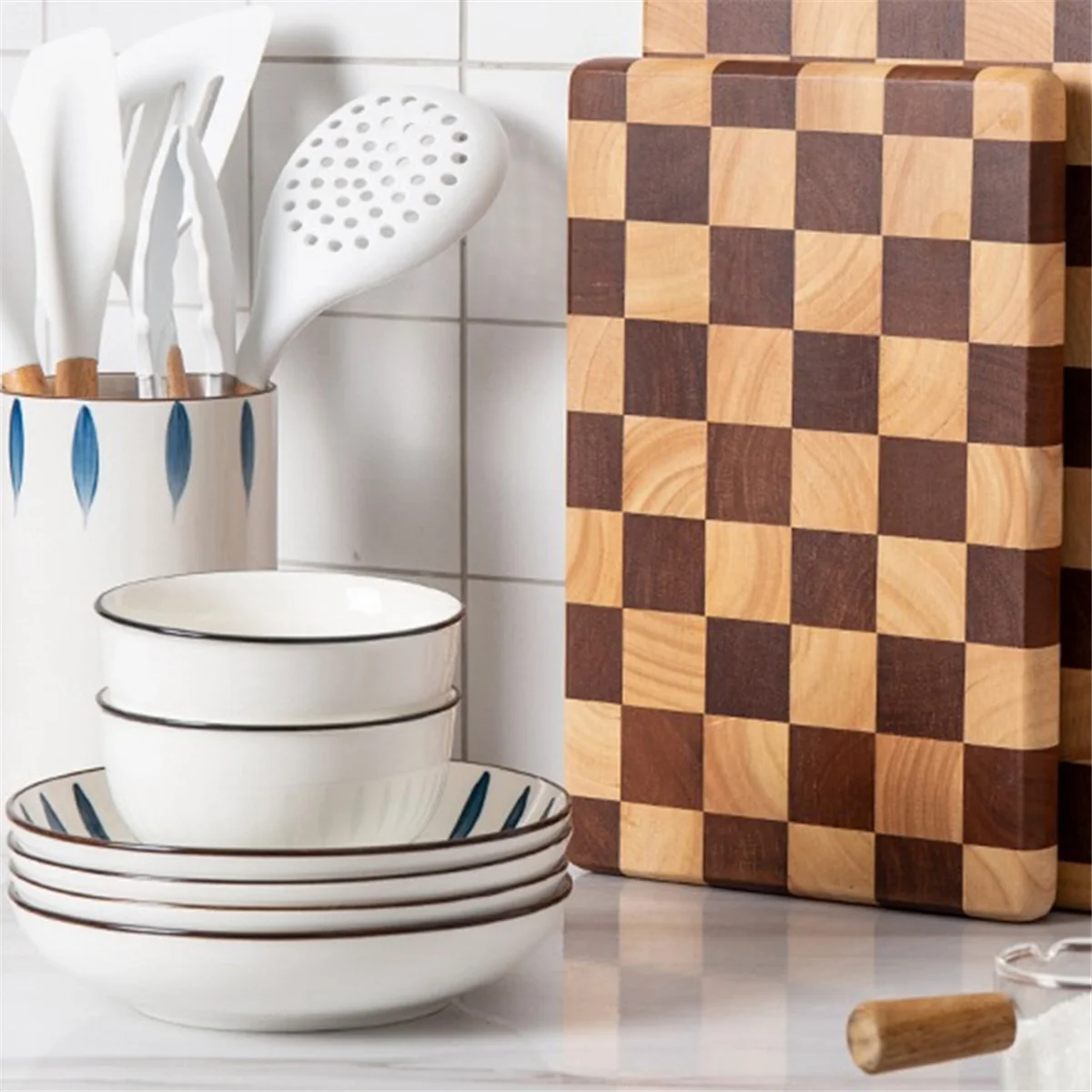 Chessboard, Cutting Board, Household Splicing Cutting Board, Kitchen Fruit Supplement Board, Solid Wood, Cutting Board