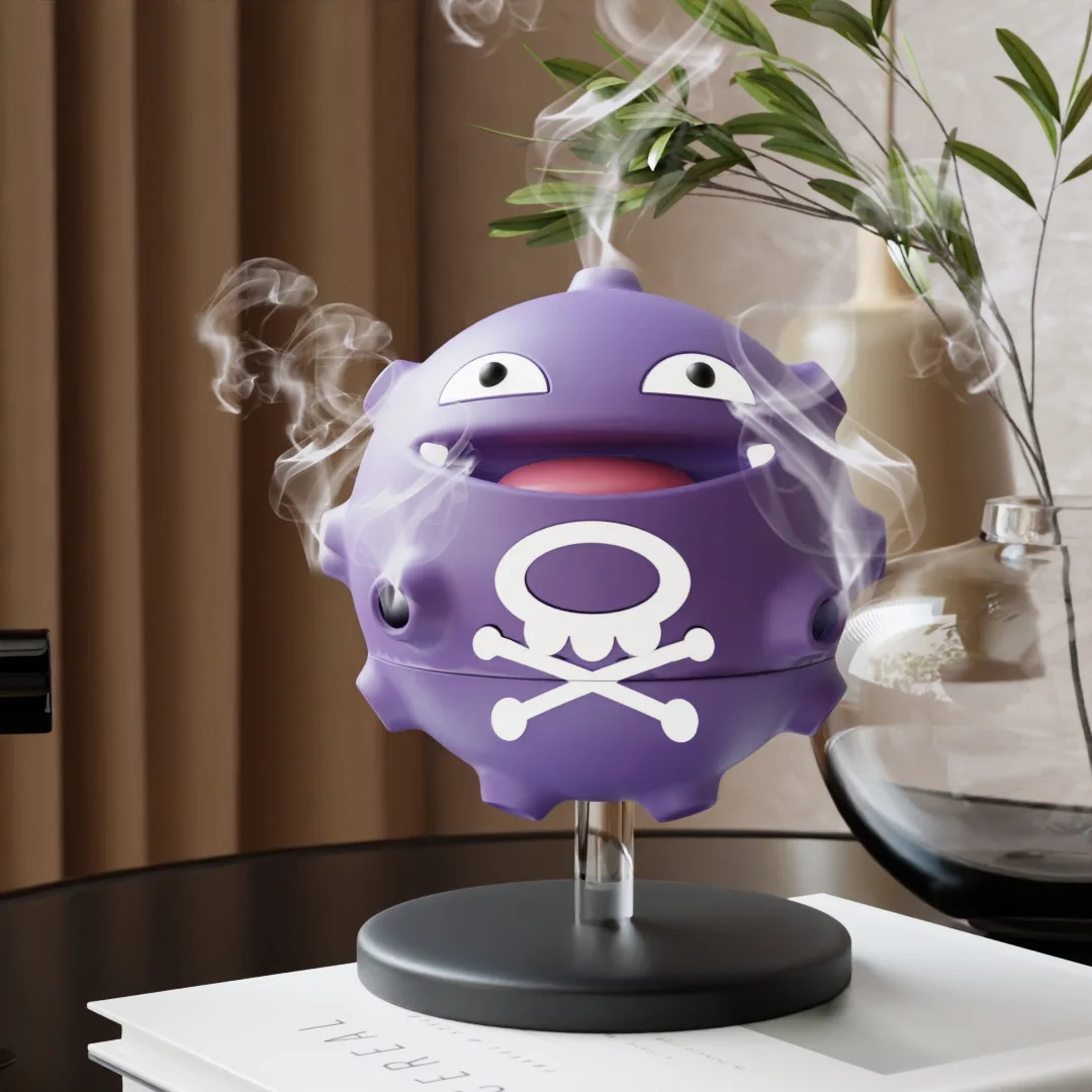 Anime Pokemon Mosquito Coil Tray Koffing Indoor Incense Holder Desktop Ashtray Holder Aromatherapy Sandalwood Plate Holder Decor