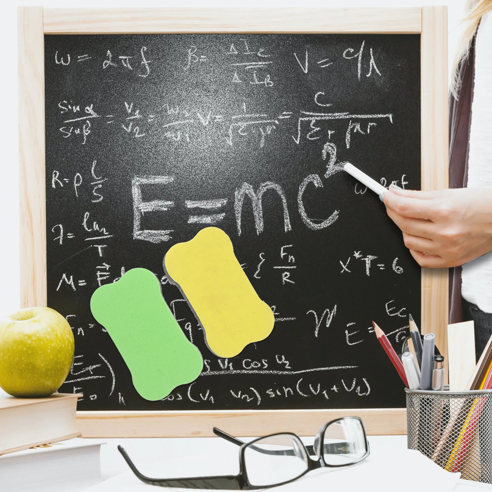 

24pcs Whiteboard Eraser Magnetic Random Color School Office Supplies Easy Clean Lightweight Student Tools