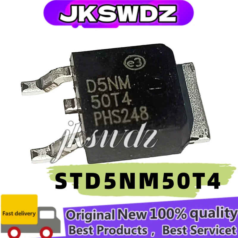 

MOS, quality STD5NM50T4, D5NM50T4, D5NM50, STD5NM50 at 100%, 10 pieces, TO-252
