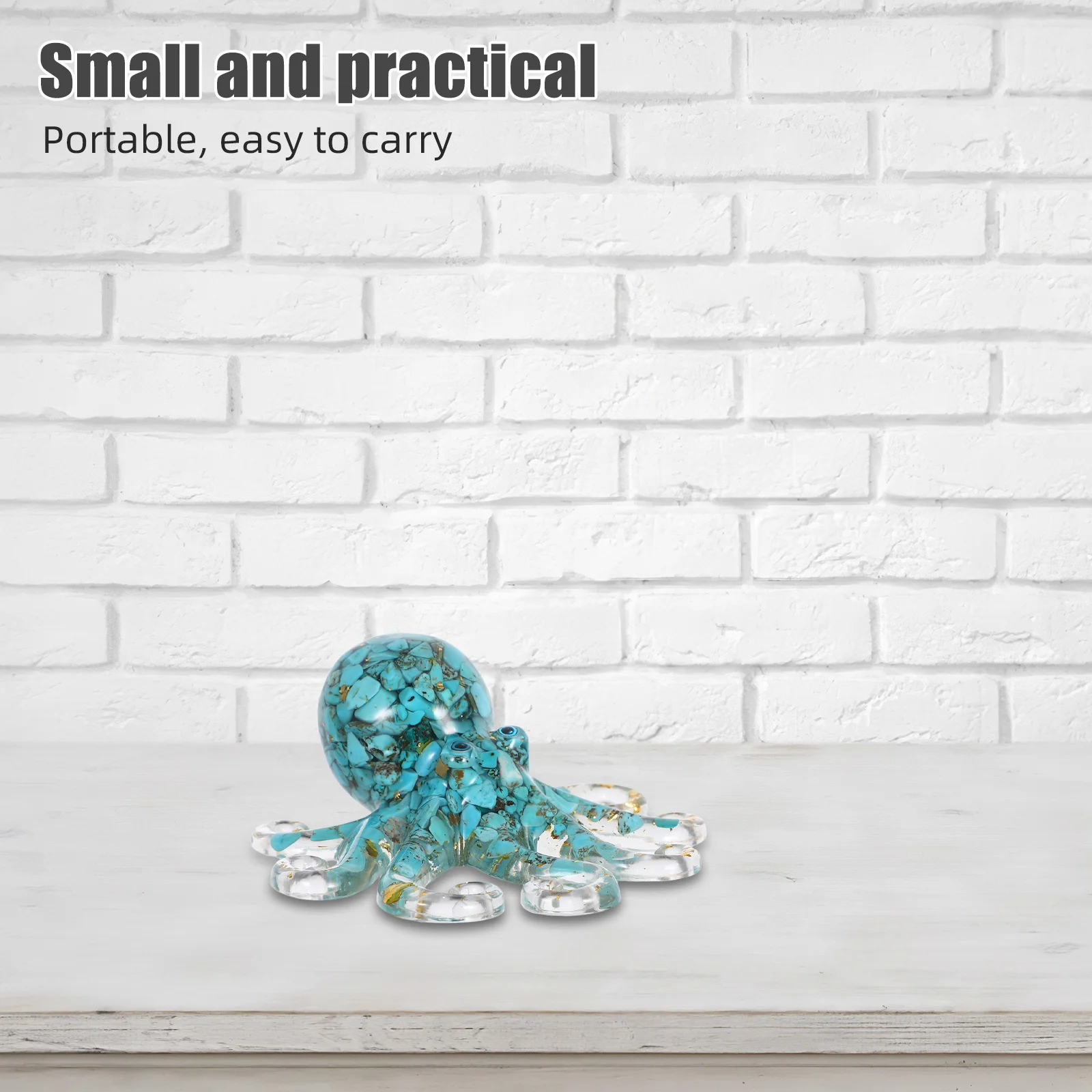 

Crystal Octopus Figure Lively Artistic Touch Versatile Decor Home Office Tabletop Crafts Crystal Sculpture Tabletop Crafts