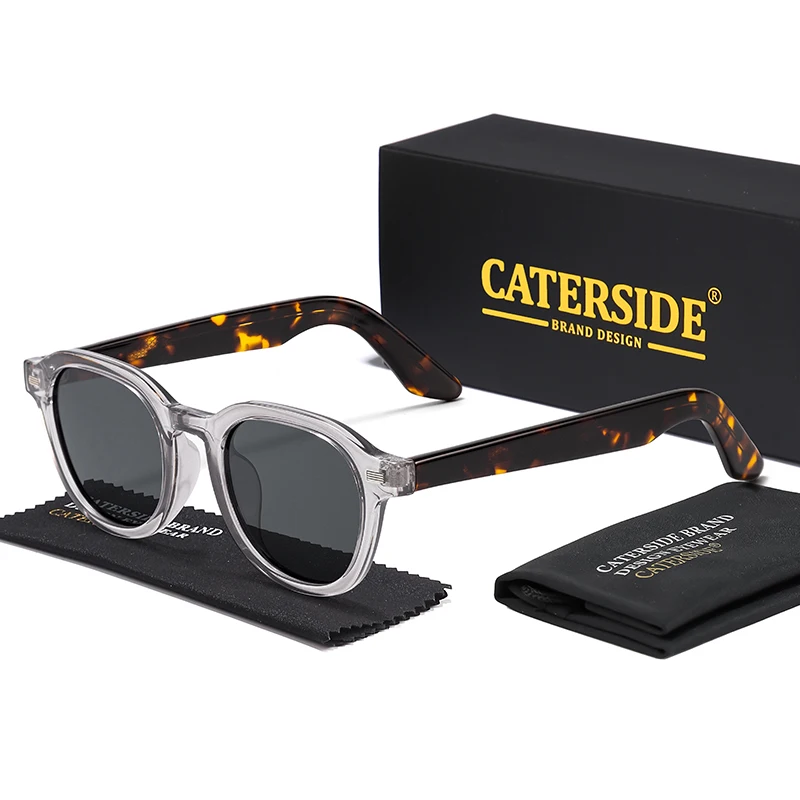 

CATERSIDE Men's Fashion Polarized Sunglasses High-Quality Tr-90 Frame Vintage Sun Glasses Women's Travel Party Eyeglasses