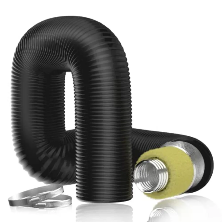 

6'' Insulated Flexible Duct - 8 Feet Noise Reducer Hose, Insulated Duct for Exhaust Fan Ductwork Insulation, Heating and Coolin