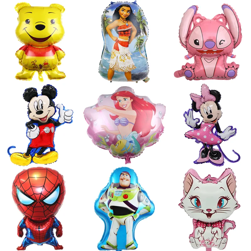 

50pcs Disney Various shapes Inflatable Helium Foil Balloons Cartoon Baby Shower Decorations Balloons Kids Toy Birthday Party