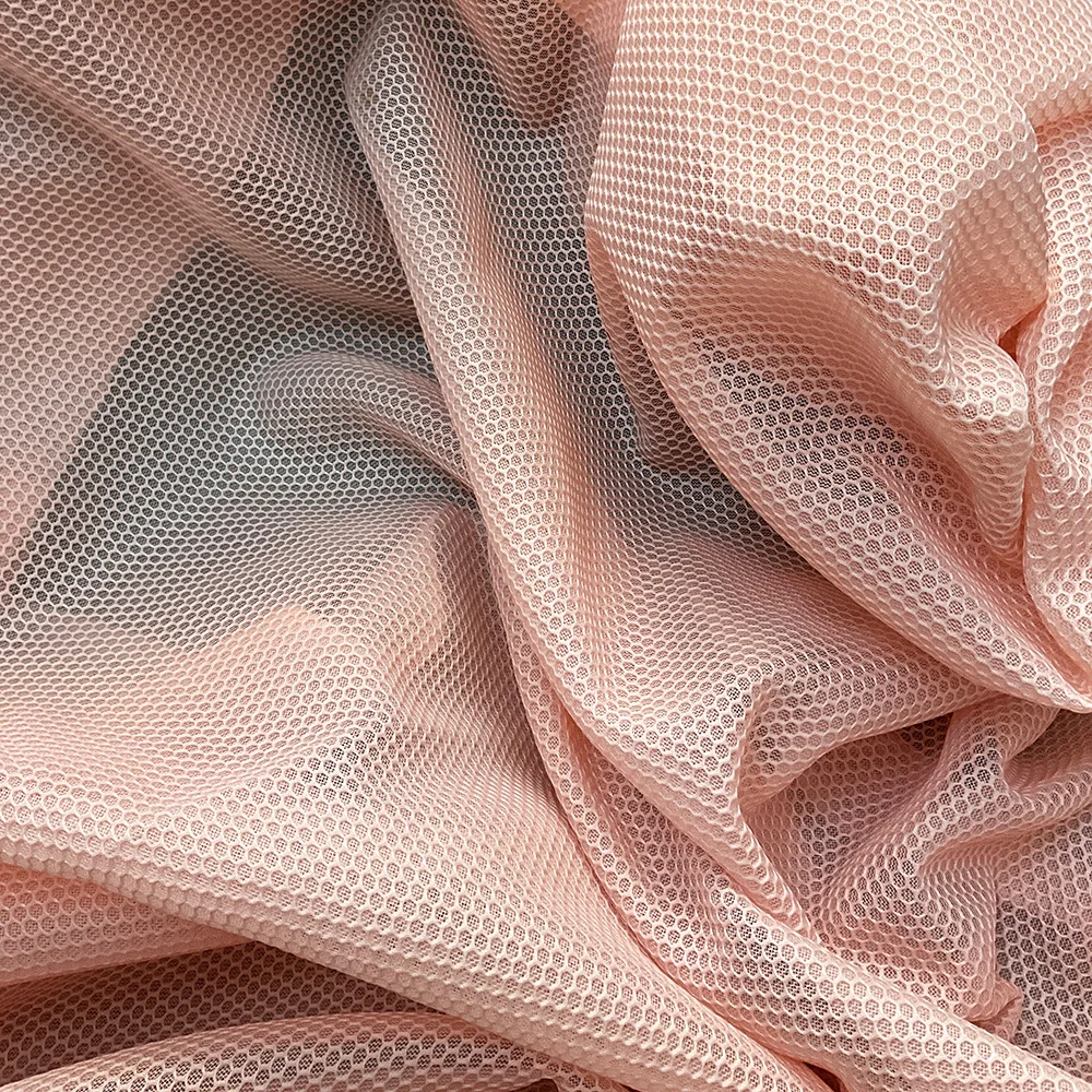 1 Yard 3D Hexagonal Pattern Breathable Mesh Fabric High Quality for Footwear French Casual Apparel Sewing Net Cloth