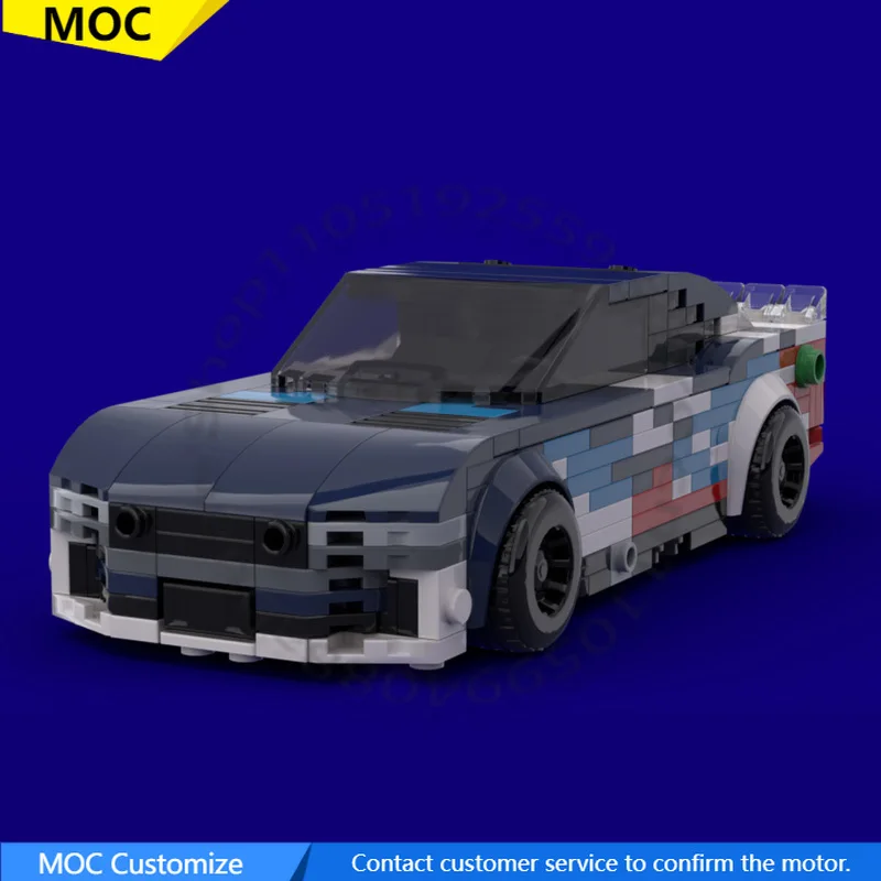 438 PCS Sports car Mustang Dark Horse MOC Customize Modular Building Block Educational Model Brick DIY Christmas Toy Gift