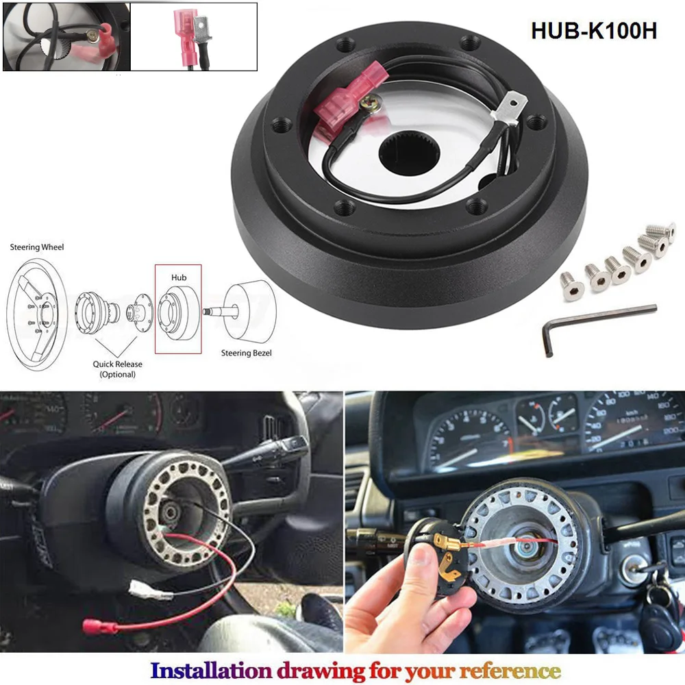 Car Short Hub Racing Steering Wheel Hubs Adapter Kit Fit For Mitsubishi Montero For Honda Civic HUB-K100H Accessories