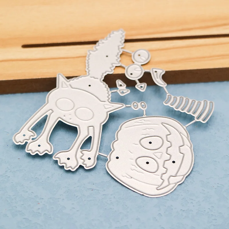 2024 new arrival Cat Metal Cutting Dies Pumpkin DIY Gift Scrapbook Craft Die Cut Album Greeting Card Manual Production Halloween