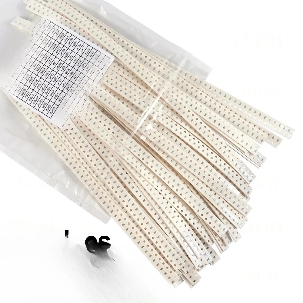 

2500pcs 0402 0603 0805 Capacitor Assorted Kit 50Values 1pF - 10uF 100PF 10NF 100NF 0.47UF 1UF Chip Capacitance Set