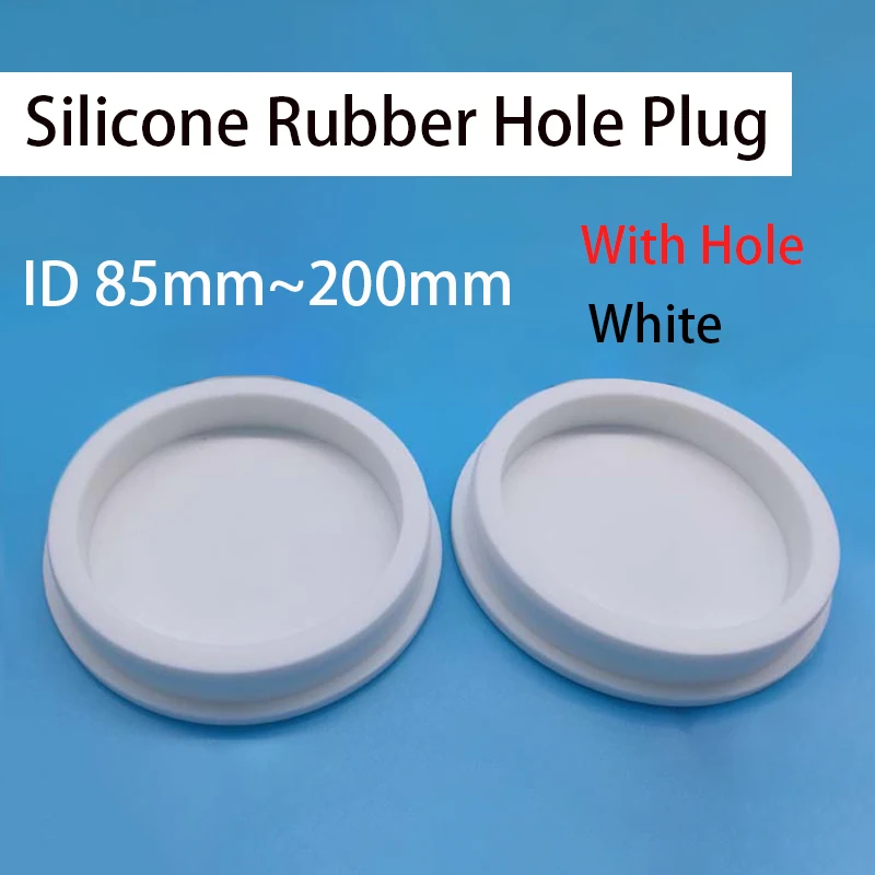 

1-5pcs Inner Hole 85-200mm White Silicone Rubber Hole Plugs End Cap Pipe Inserts Bungs Seal Cover T Type Stopper Dustproof Plug